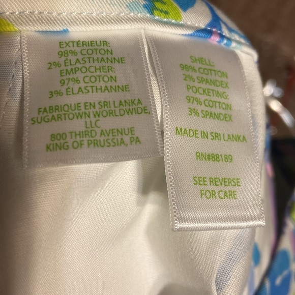 Lilly Pulitzer Blue and Green High Waist Shorts - Picture 4 of 6